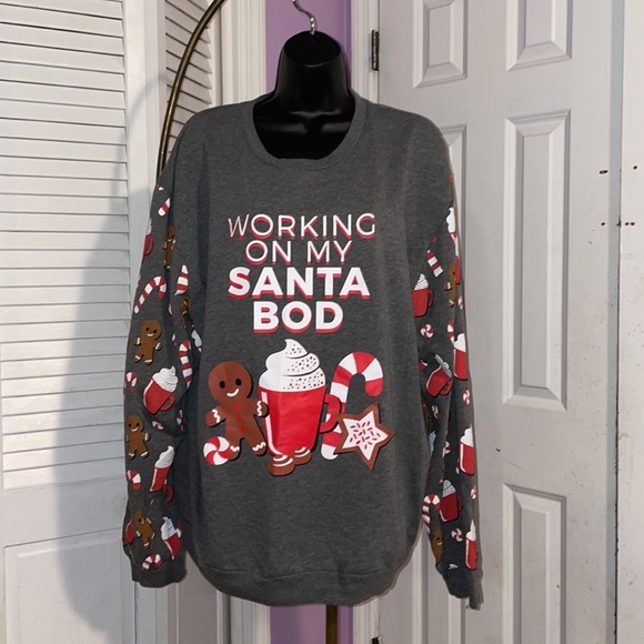 “Working On My Santa Bod” Sweatshirt- Size 2XL - Picture 1 of 8